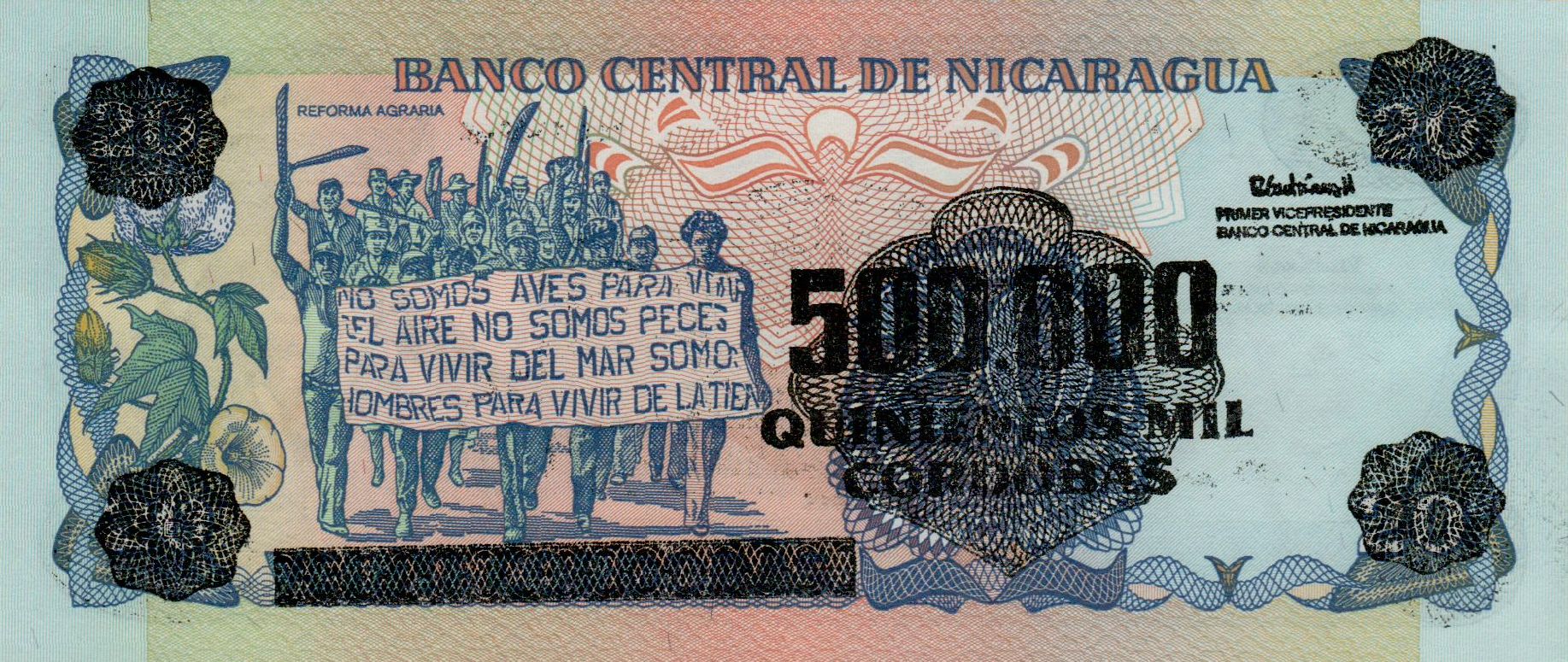 Nicaragua 500.000 1990 UNC P-163